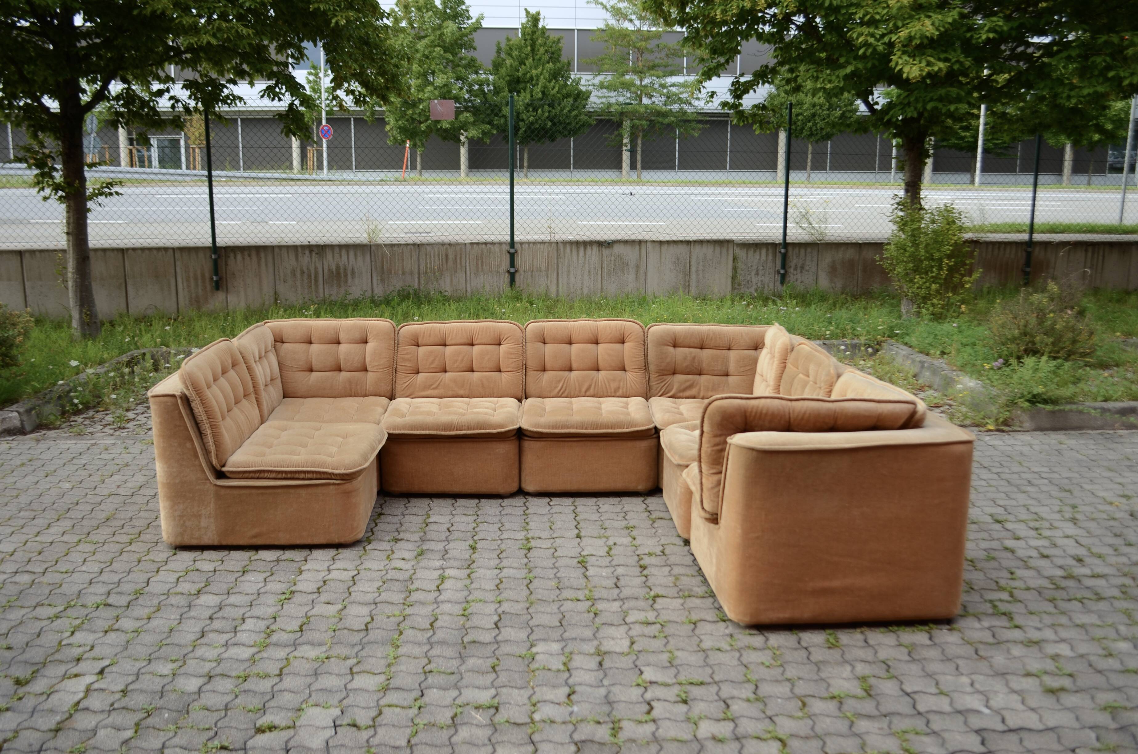 Vintage Modular Sofa 70ties champagne