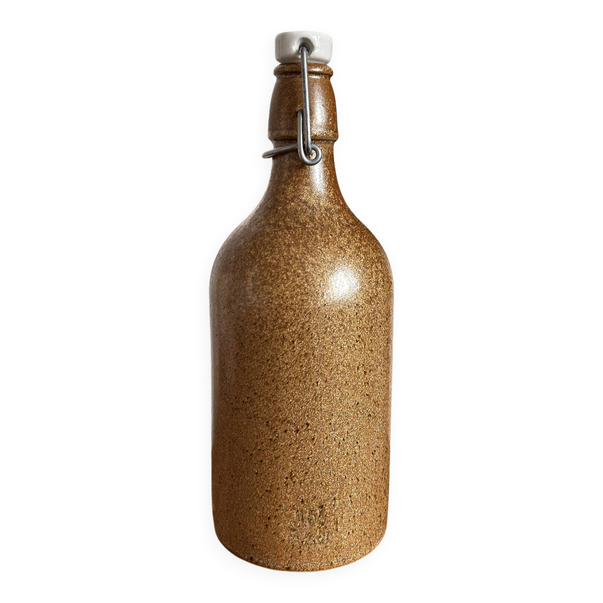 Brown stoneware bottle