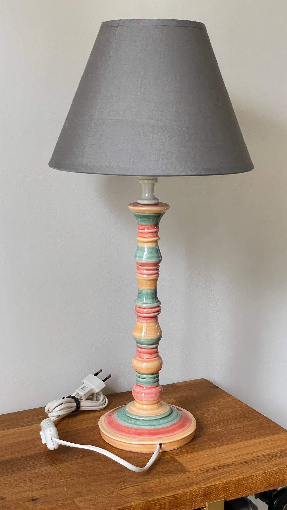 Ceramic lamp by 0. corro vintage