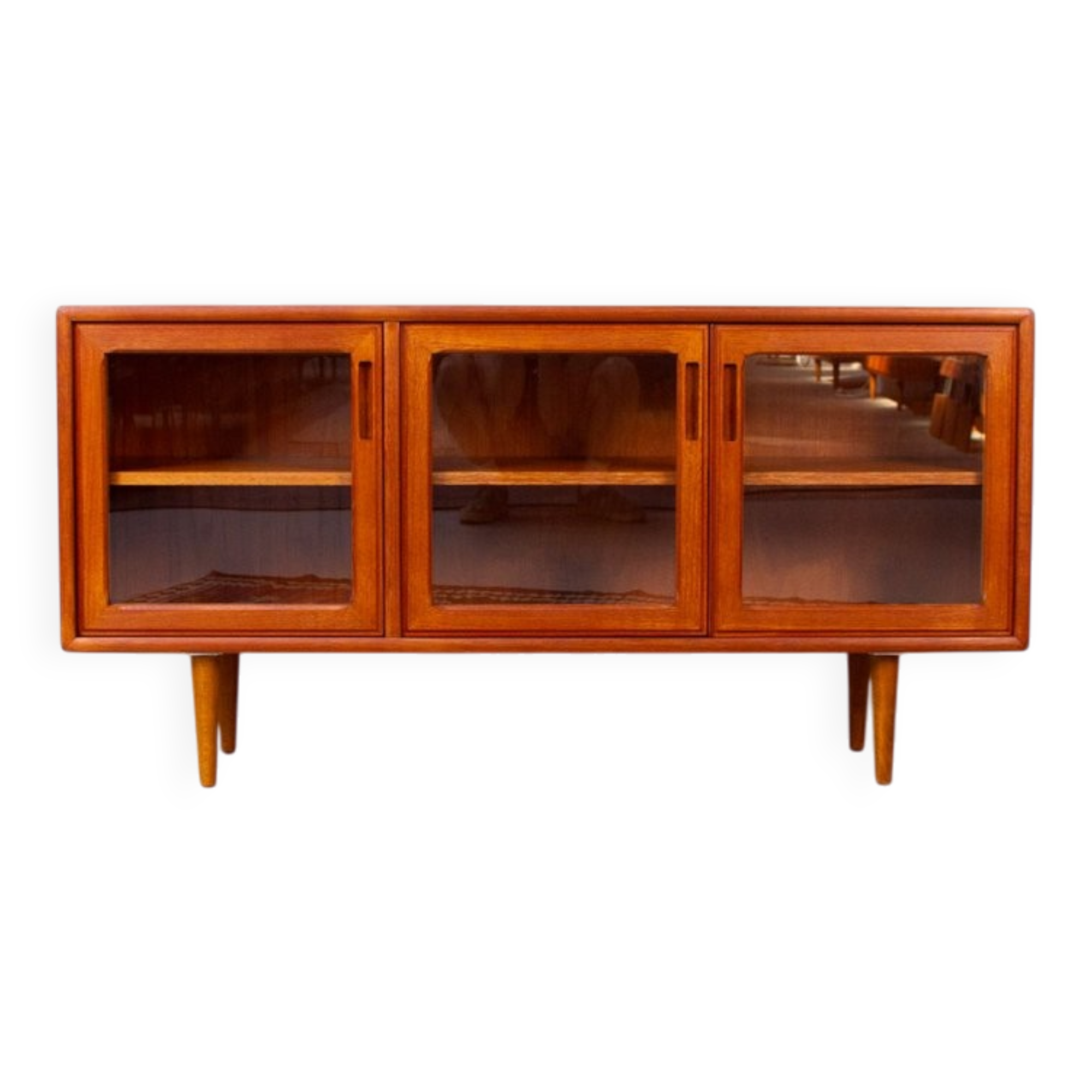 Vintage Teak Display Cabinet, Denmark, 1980s