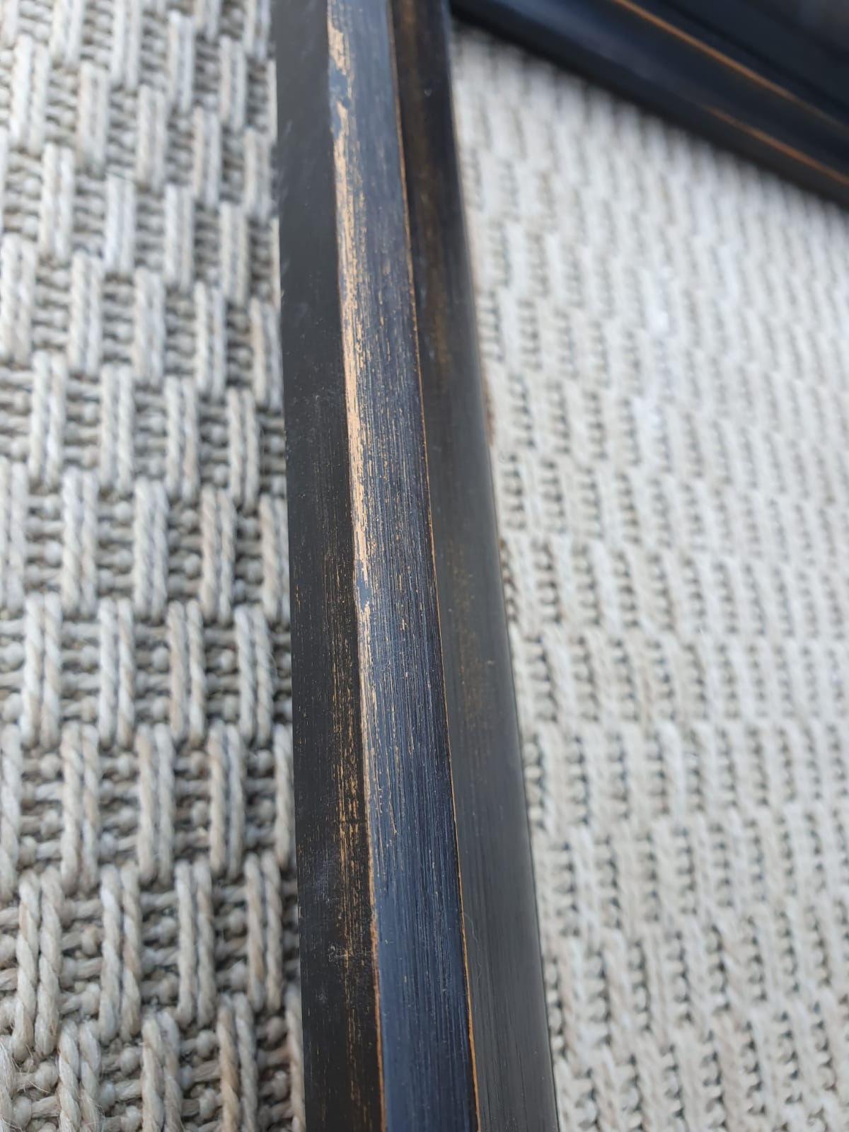 Old black patinated frame