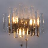 Wall lamp with ice glass made by J.T. Kalmar,1960s
