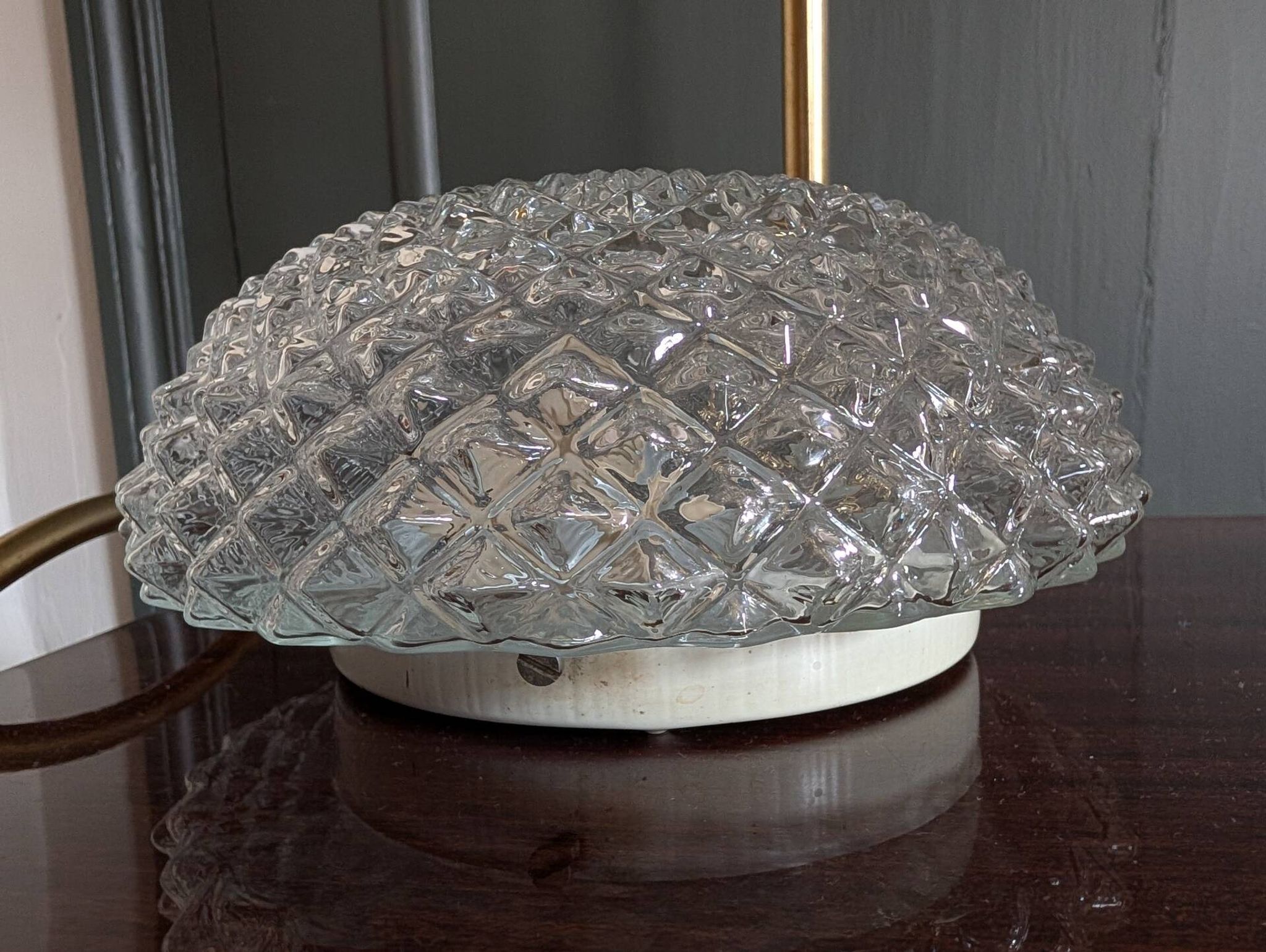 Vintage moulded glass wall light / ceiling light