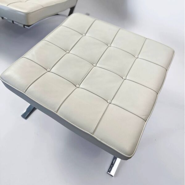 Fauteuil et ottoman Barcelona Knoll original — Mies van der Rohe