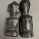 Pair of wooden statuettes sculptures of african couple 1960