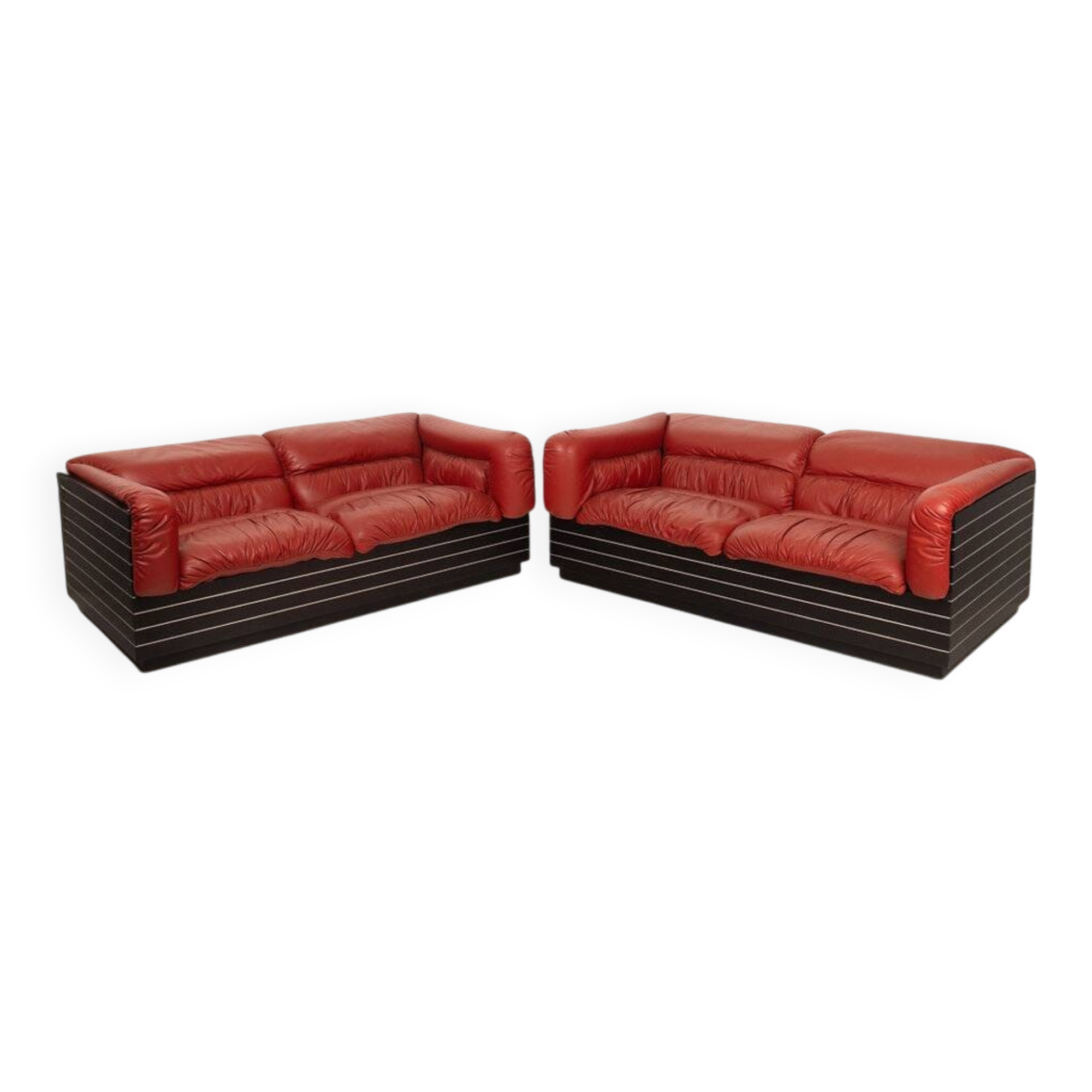 Pair of Strato sofas by Giovanni Offredi for Saporiti, 1970