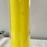 Vintage yellow blown glass vase