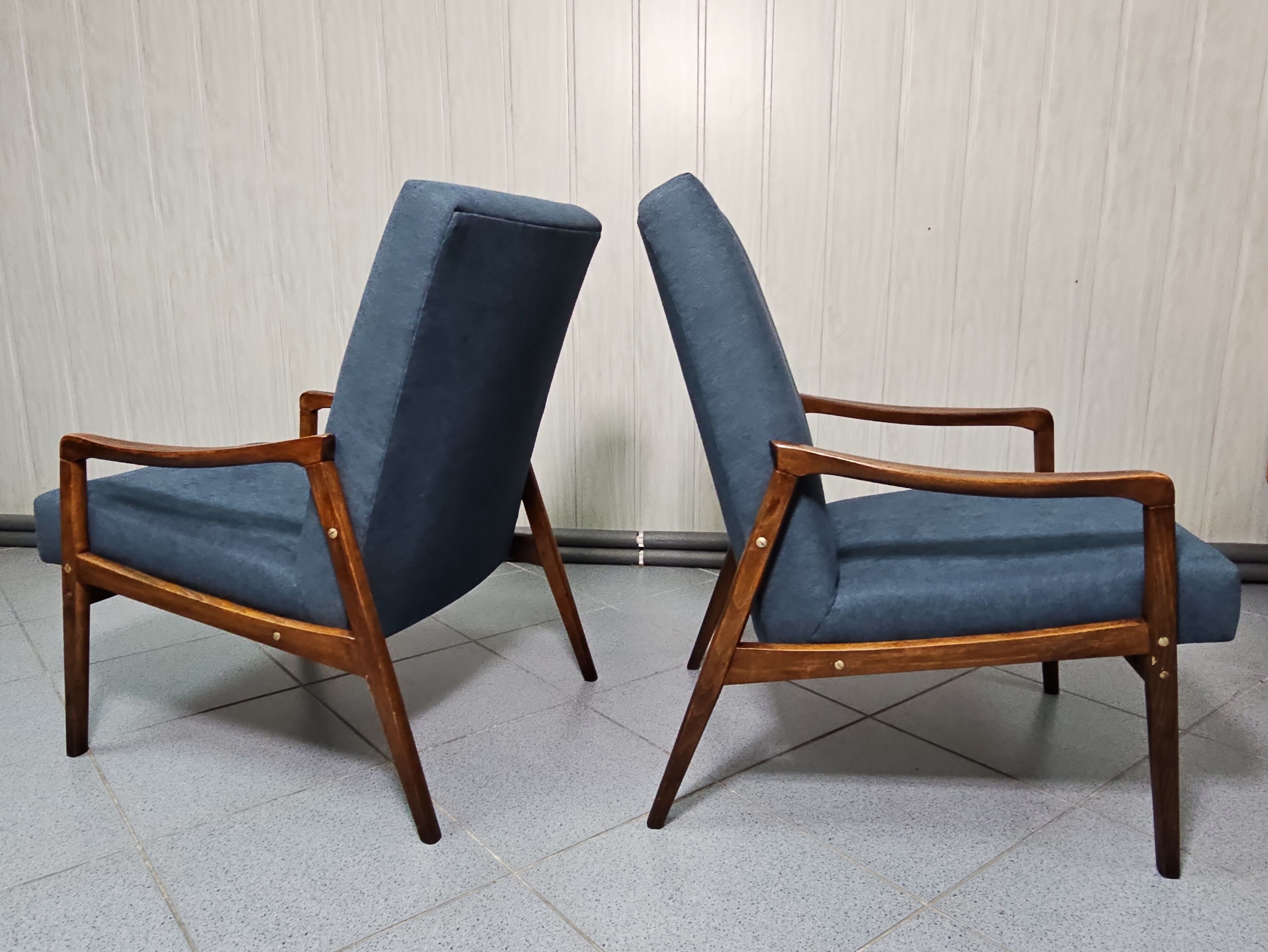 Pair of armchairs by Jiri Jiroutek, Czechoslovakia, 1960s