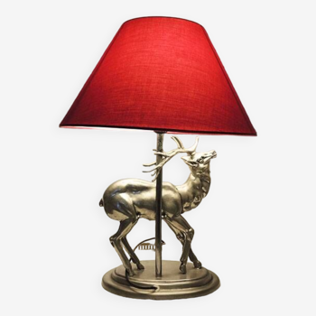 Old Pewter Deer Table Lamp