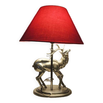 Old Pewter Deer Table Lamp