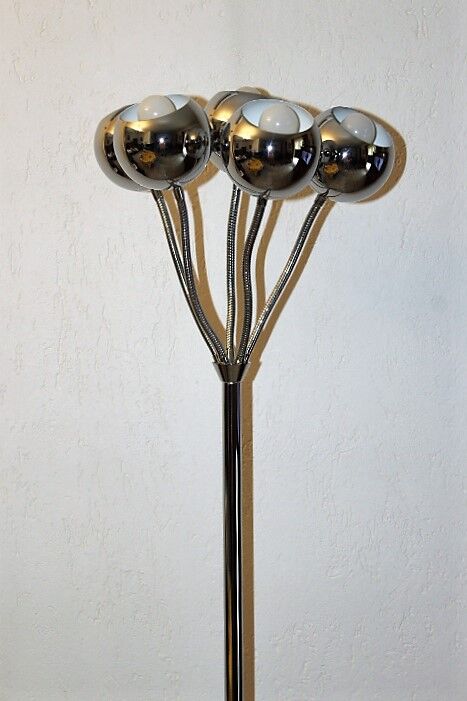 Lampadaire space age 5 feux eye ball articulés