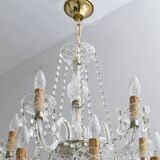 Maria Theresa Mid-Century Modern Italian 15-Light Crystal Chandelier, 1950s