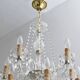 Maria Theresa Mid-Century Modern Italian 15-Light Crystal Chandelier, 1950s