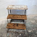 Metal and wood stepladder
