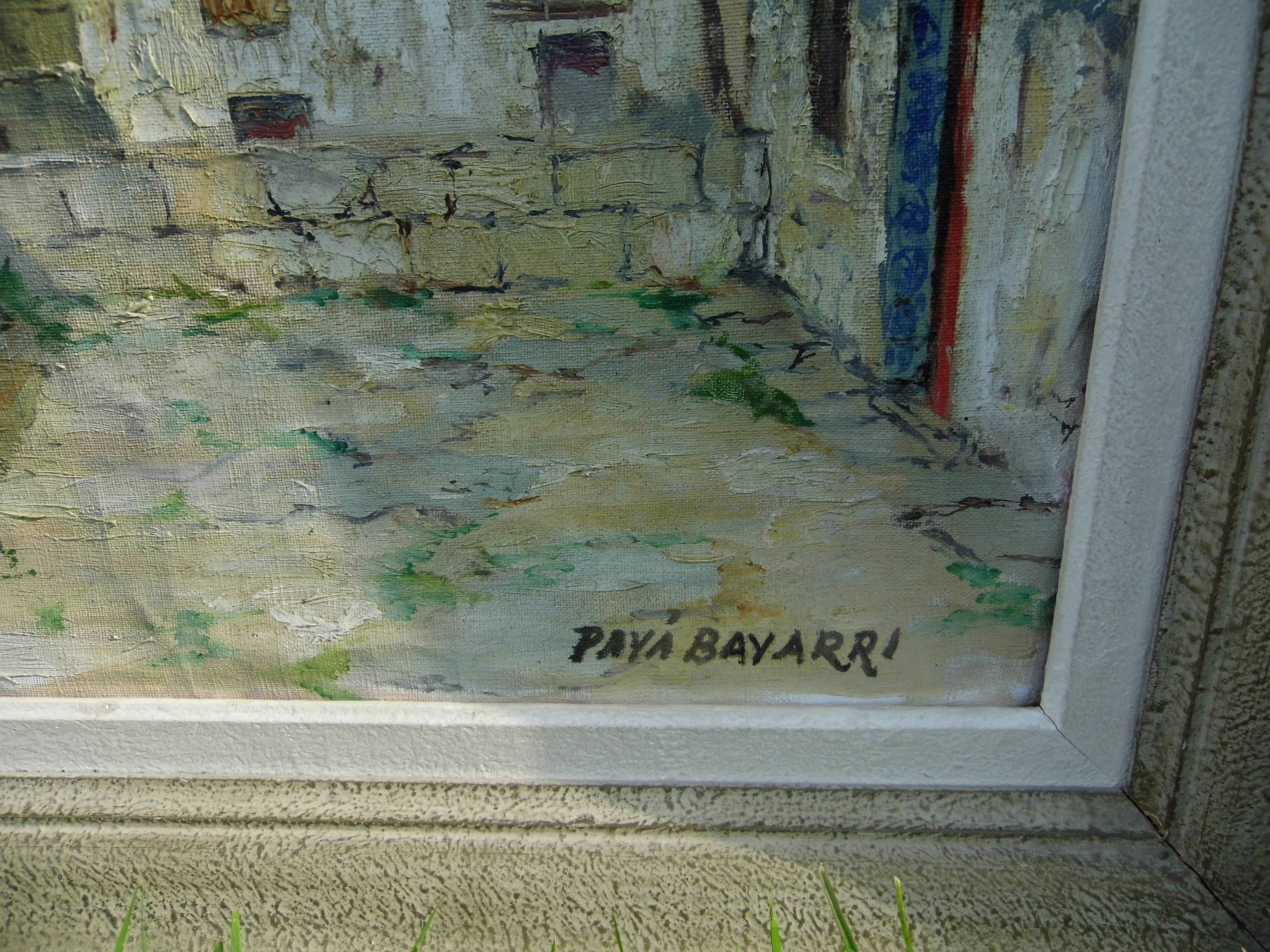 Mountain painting, oil on canvas signed