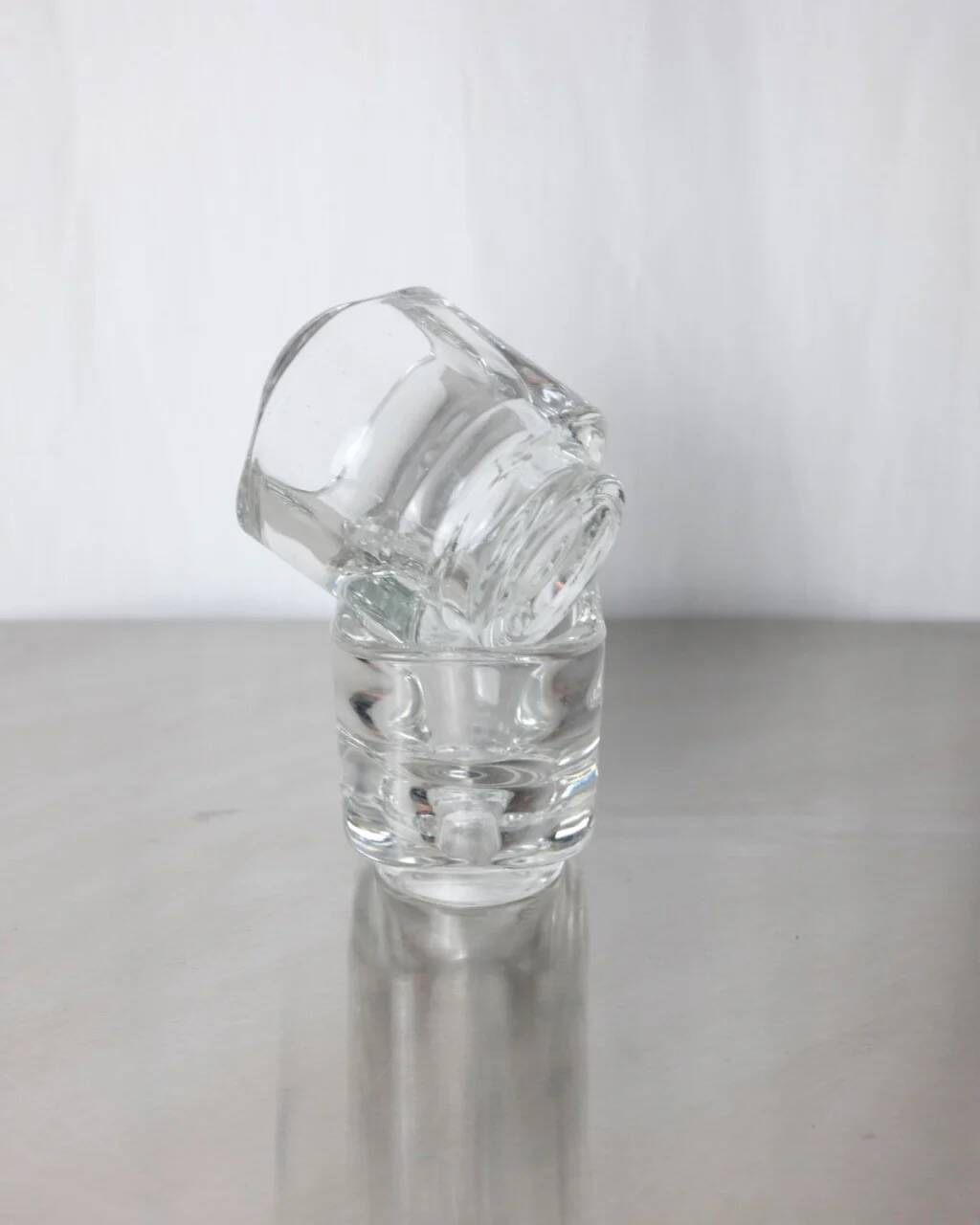 set of 3 glass egg cups by Joe Colombo