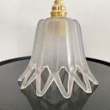 Vintage carved glass lamp