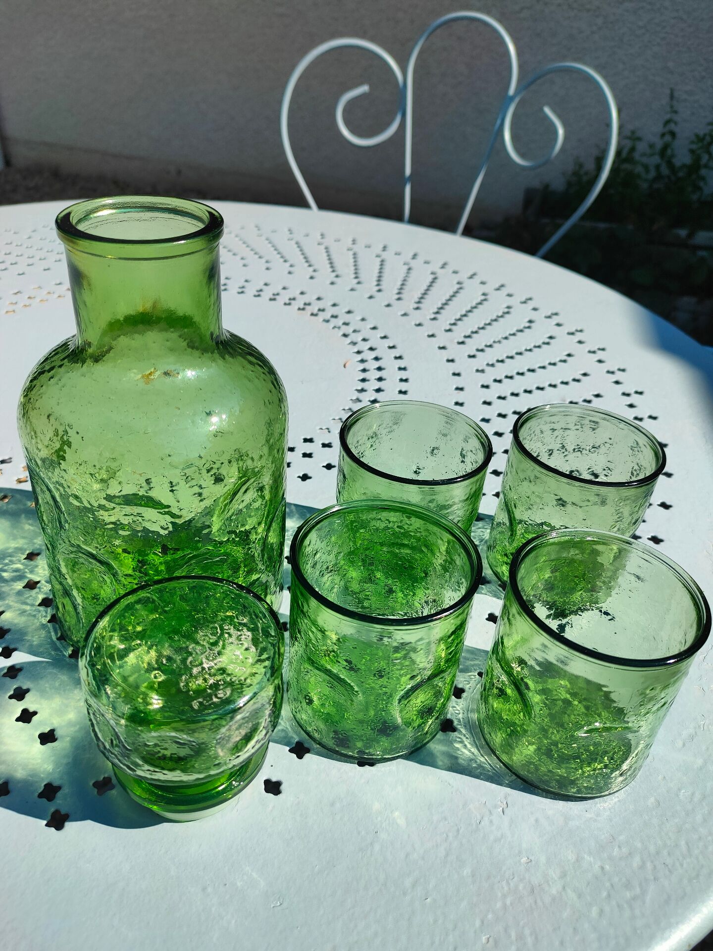 Carafe et verre Vintage