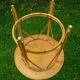 Table basse en rotin vintage 70s