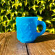 Vintage beautiful turquoise blue opaline coffee cup