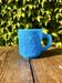 Vintage beautiful turquoise blue opaline coffee cup