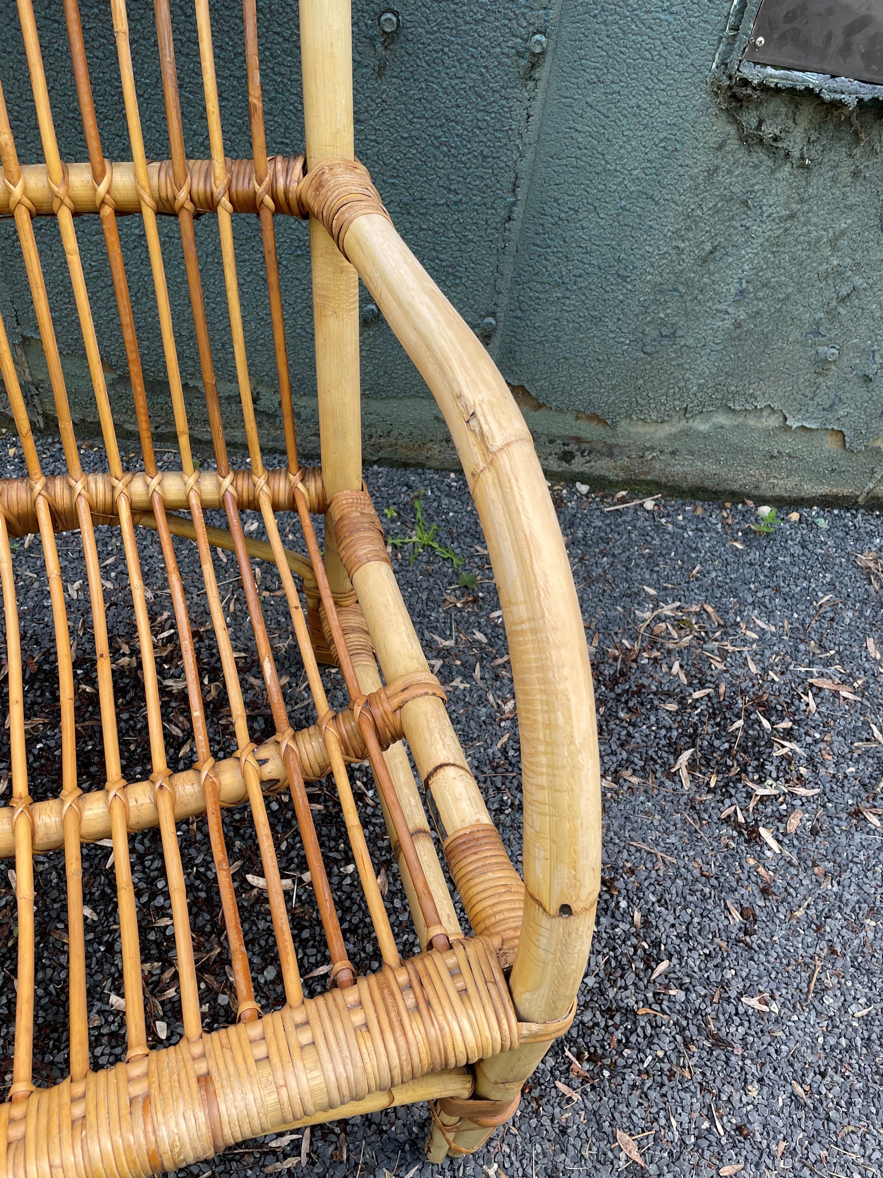 Vintage rattan armchair