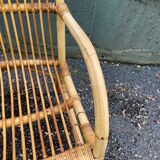 Vintage rattan armchair
