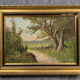 Barbizon School: oil on canvas by Louis ANDREY / the path to the edge of the wood