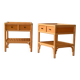 Pair of DUX Scandinavian Nightstands in Bamboo