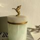 Marble and brass tobacco pot