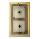 Applique laiton verre Grossmann années 80