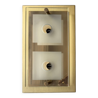 Applique laiton verre Grossmann années 80