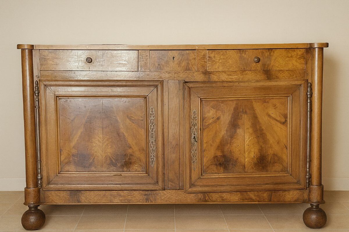 Burgundian buffet from the Louis Philippe era in walnut.