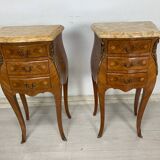 Pair of marble bedside tables