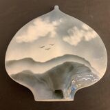 Lens soliflore vase signed Virebent in porcelain, design Yves Mohi, 1970