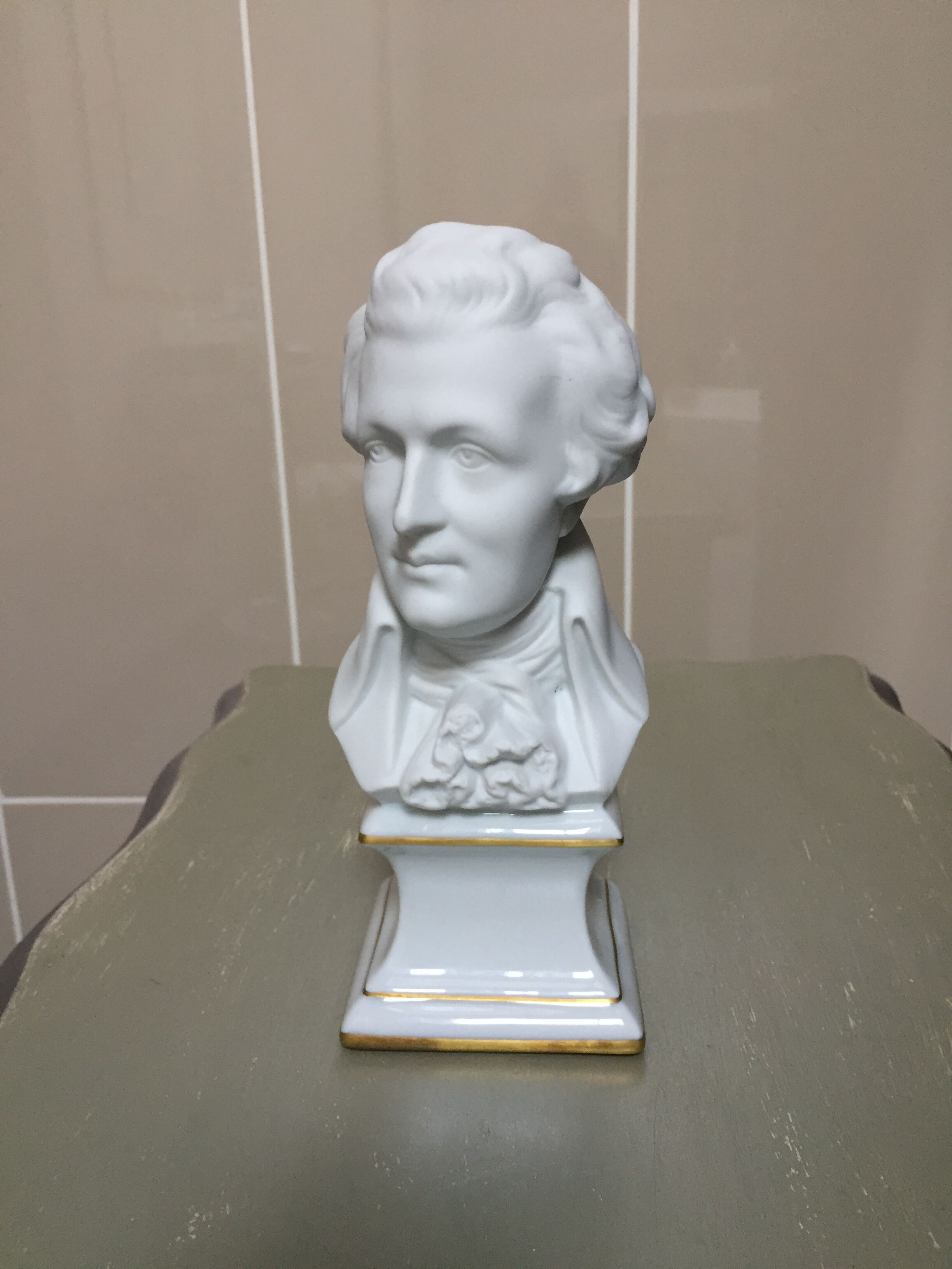 Bust Mozart biscuit porcelain from Limoges