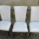 Suite of 6 dining chairs 50'S s imitation gray leather