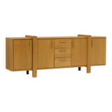 Large brutalist style oak sideboard, Belgium.