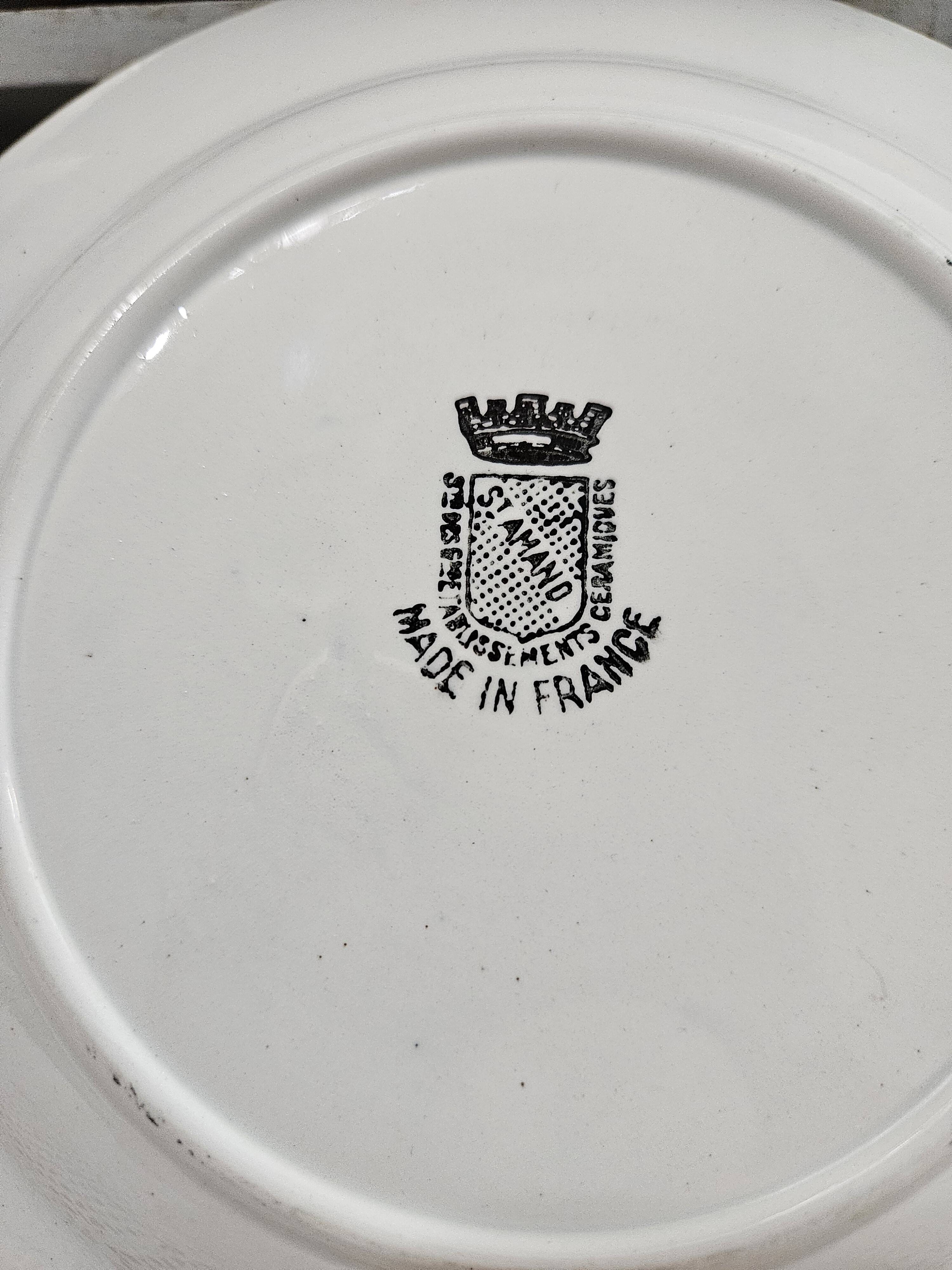 Dessert plate - Saint Amand earthenware