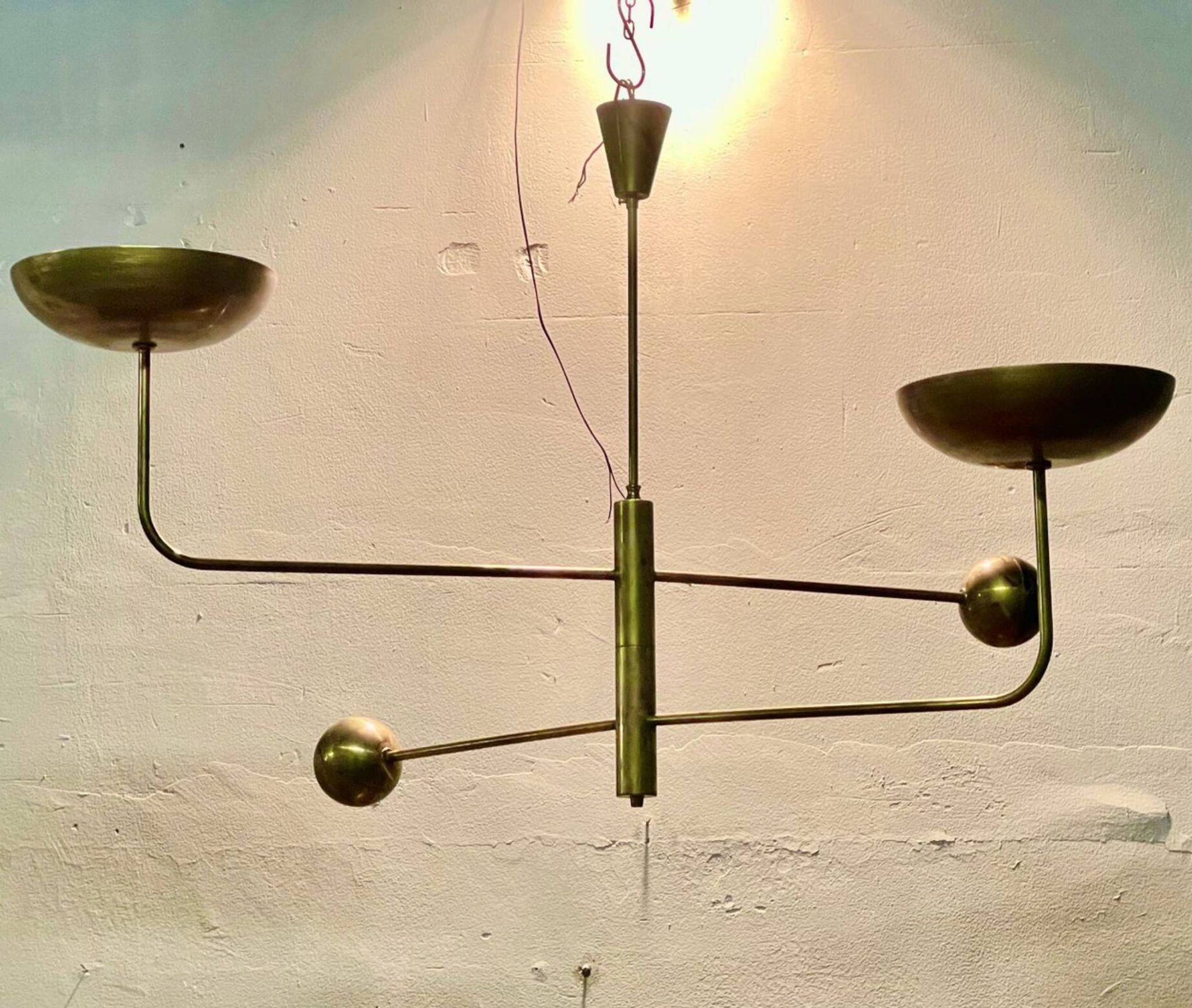 Lampe en laiton vintage, 1960
