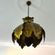 Brutalist suspension, brass leaves, Svend Aage Holm Sorensen, 1960