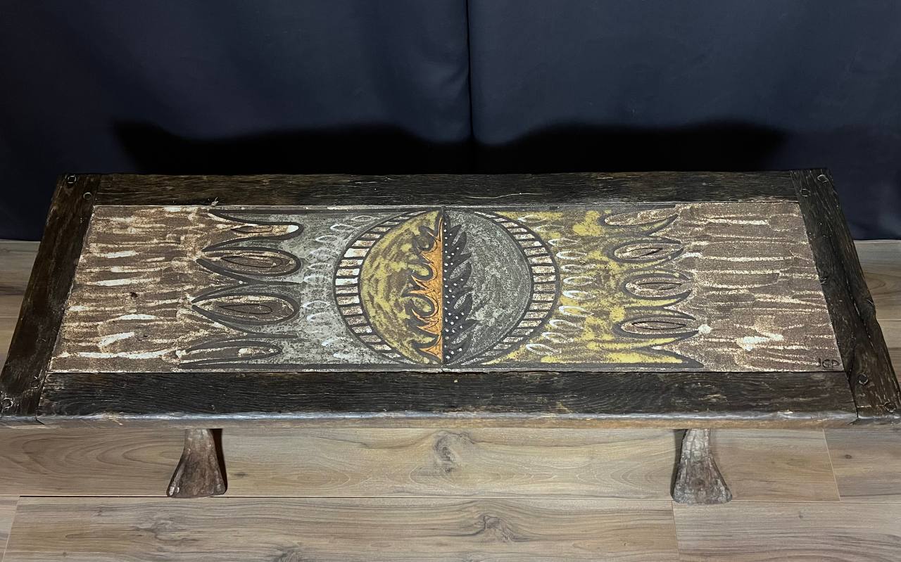 Coffee table signed J. G. Picard