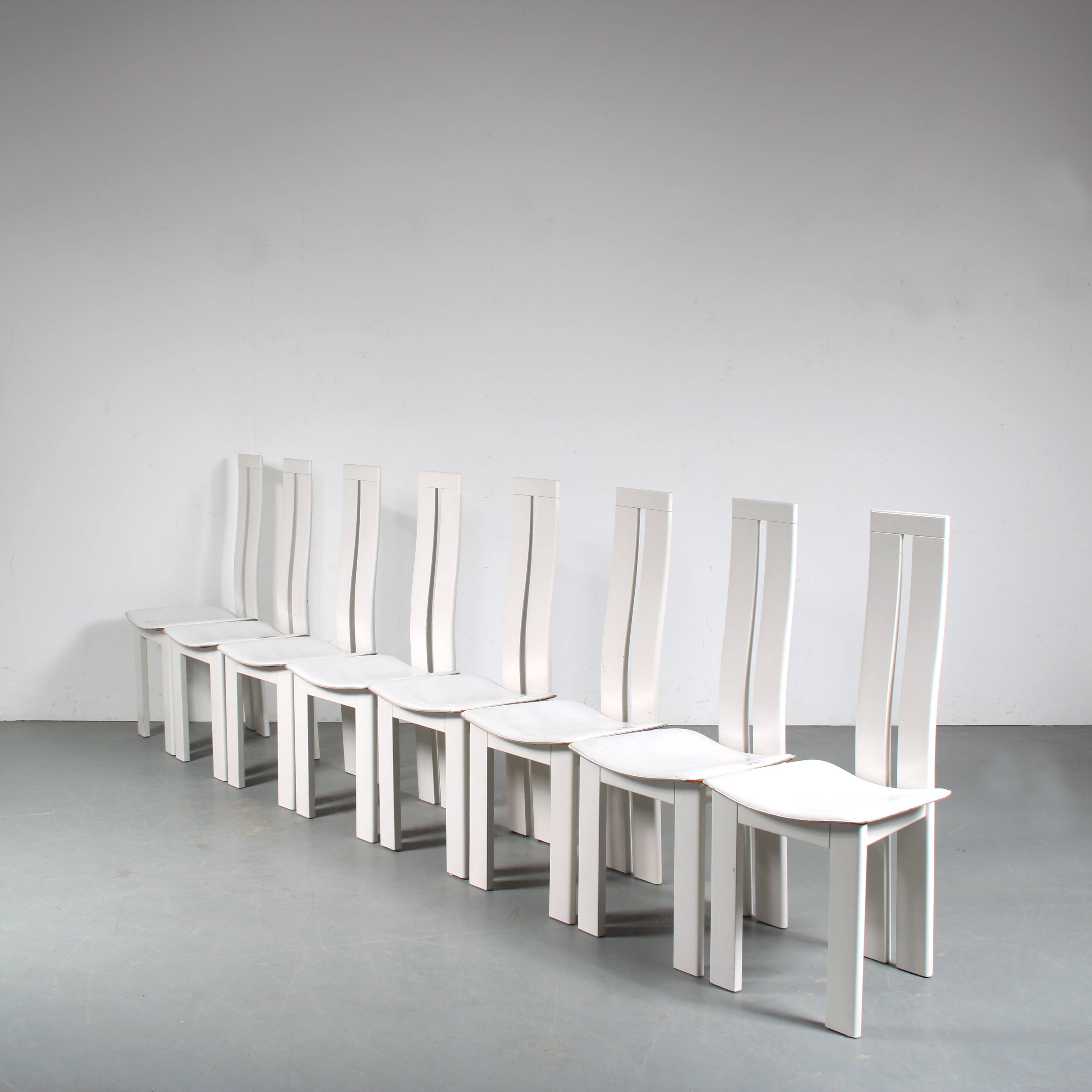 1980s Dining chairs by Pietro Costantini for Ello, Italy