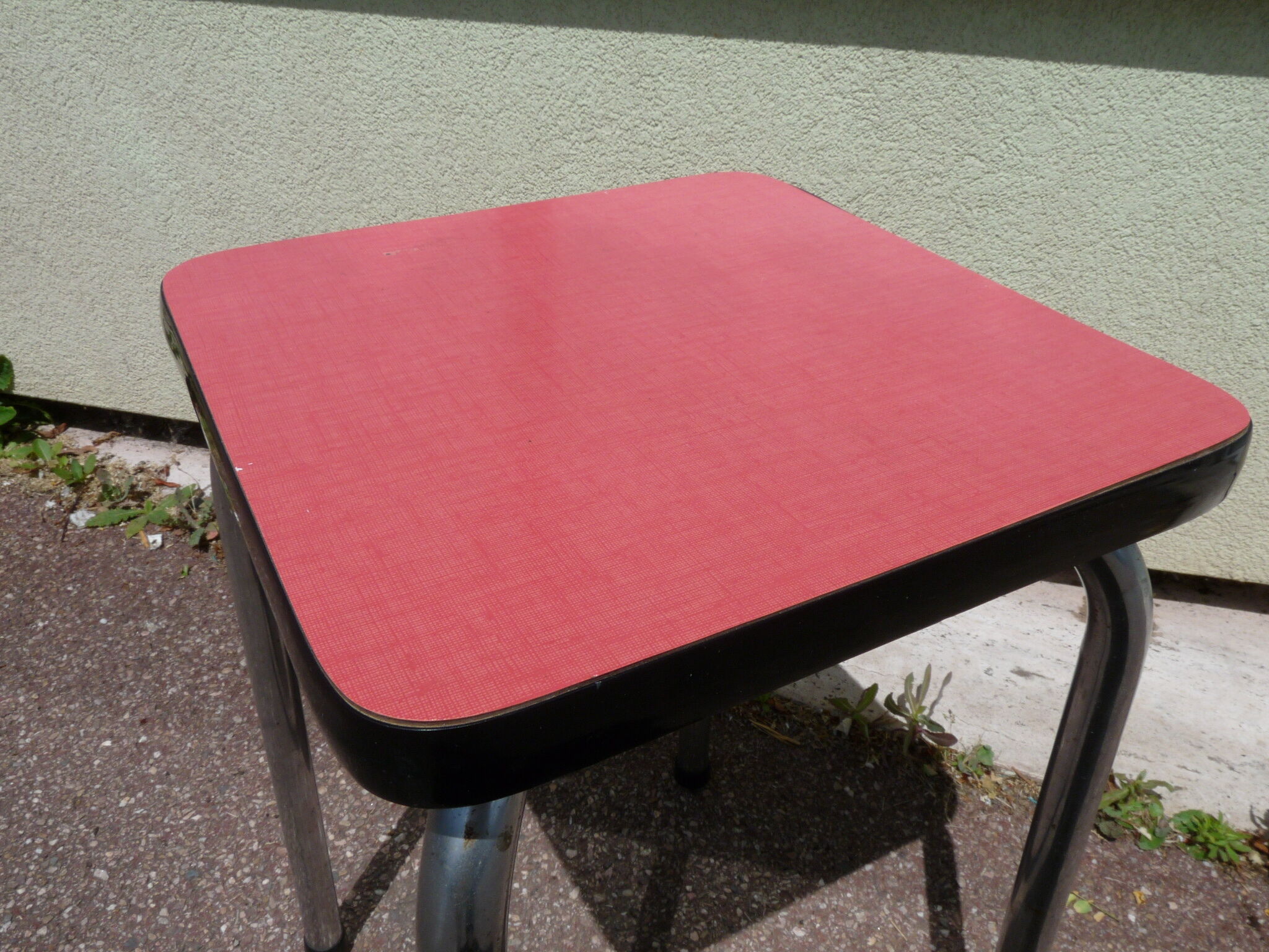Red formica vintage stool