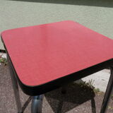 Red formica vintage stool
