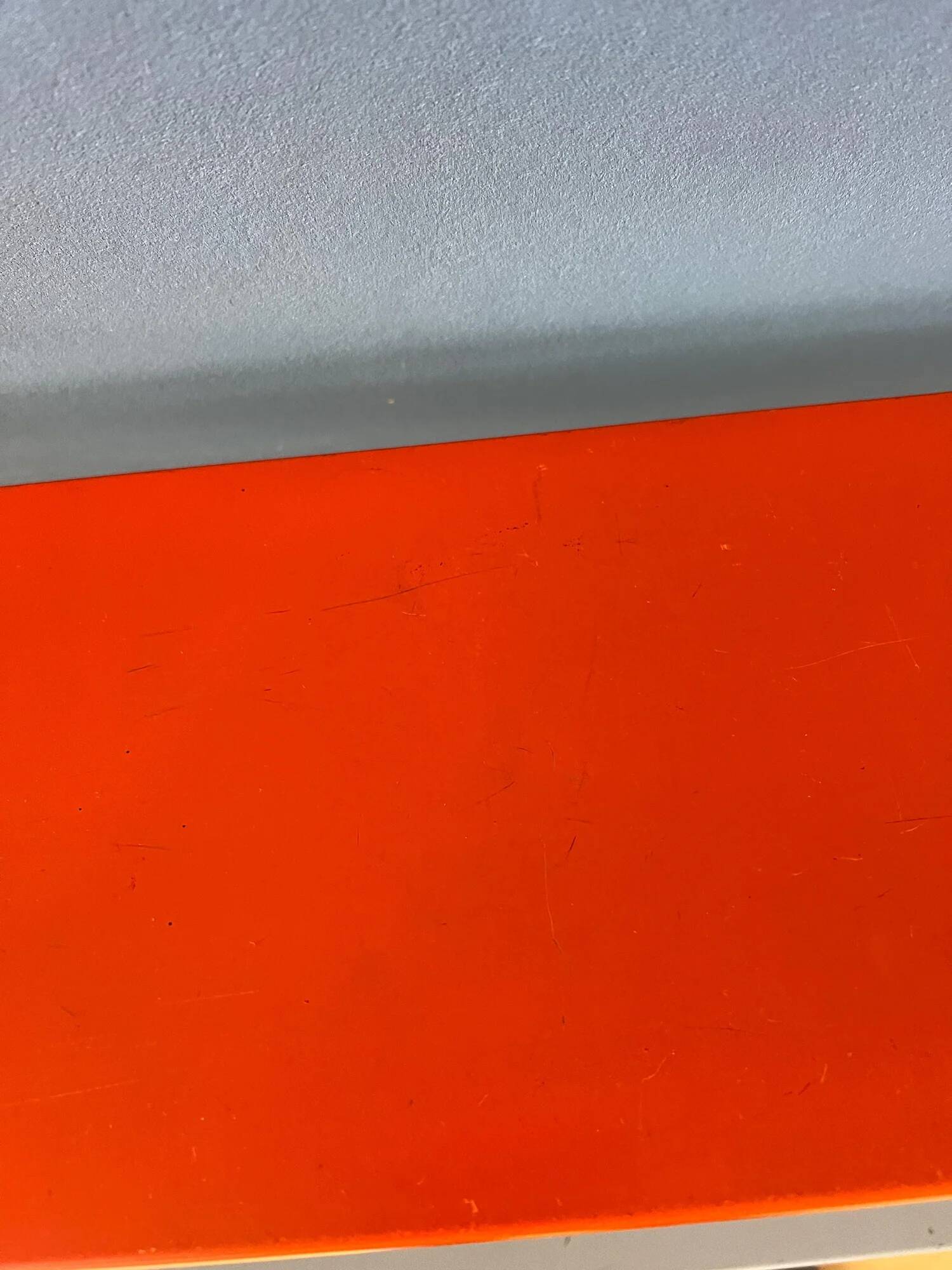 Orange, red and gray Tomado vintage modular wall system - shelves - unit