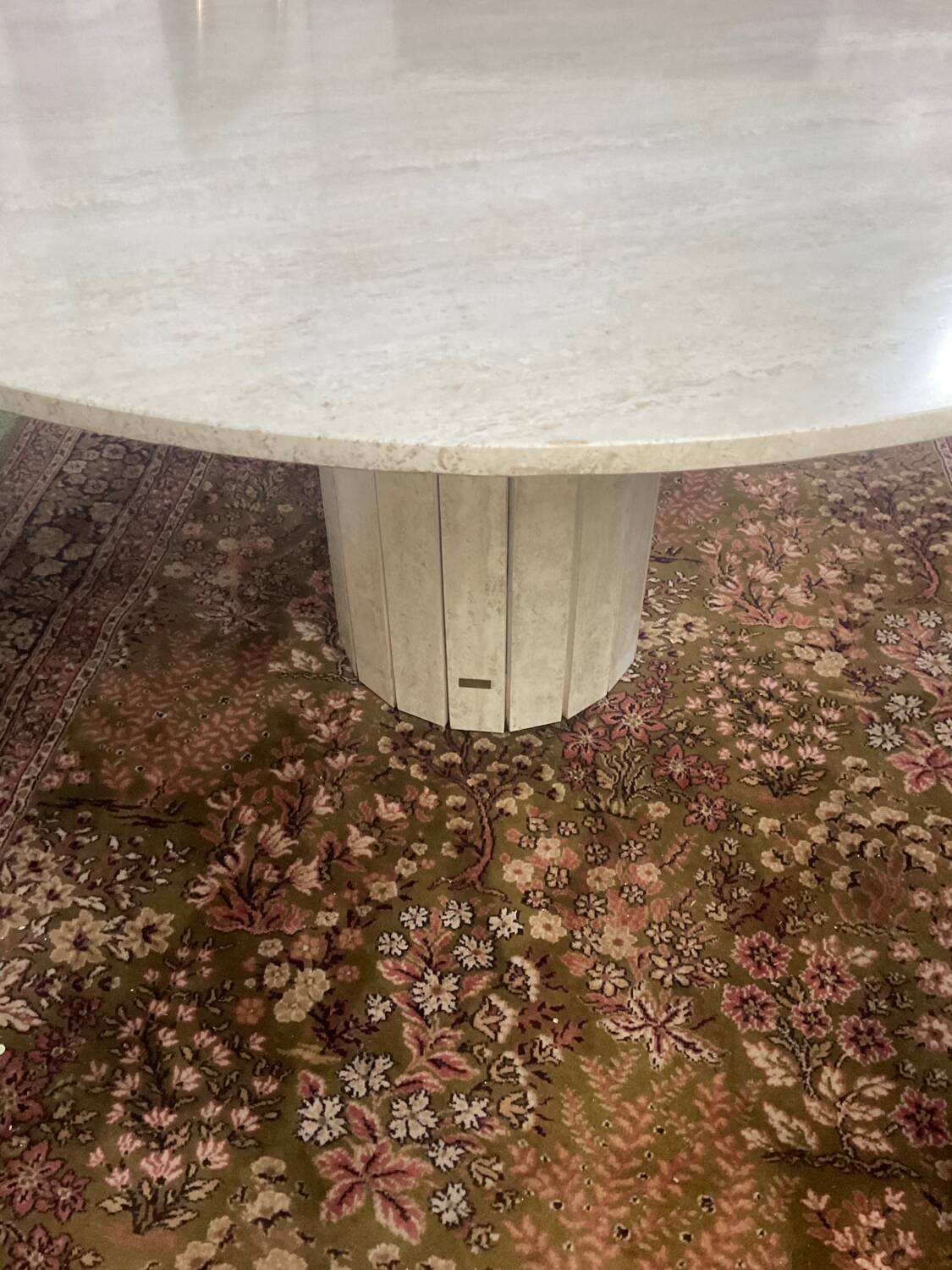 Jean Charles travertine dining table for Roche Bobois 1970s