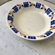 Hollow dish / salad bowl badonviller with geometric patterns 30s