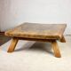 Brutalist solid oak coffee table