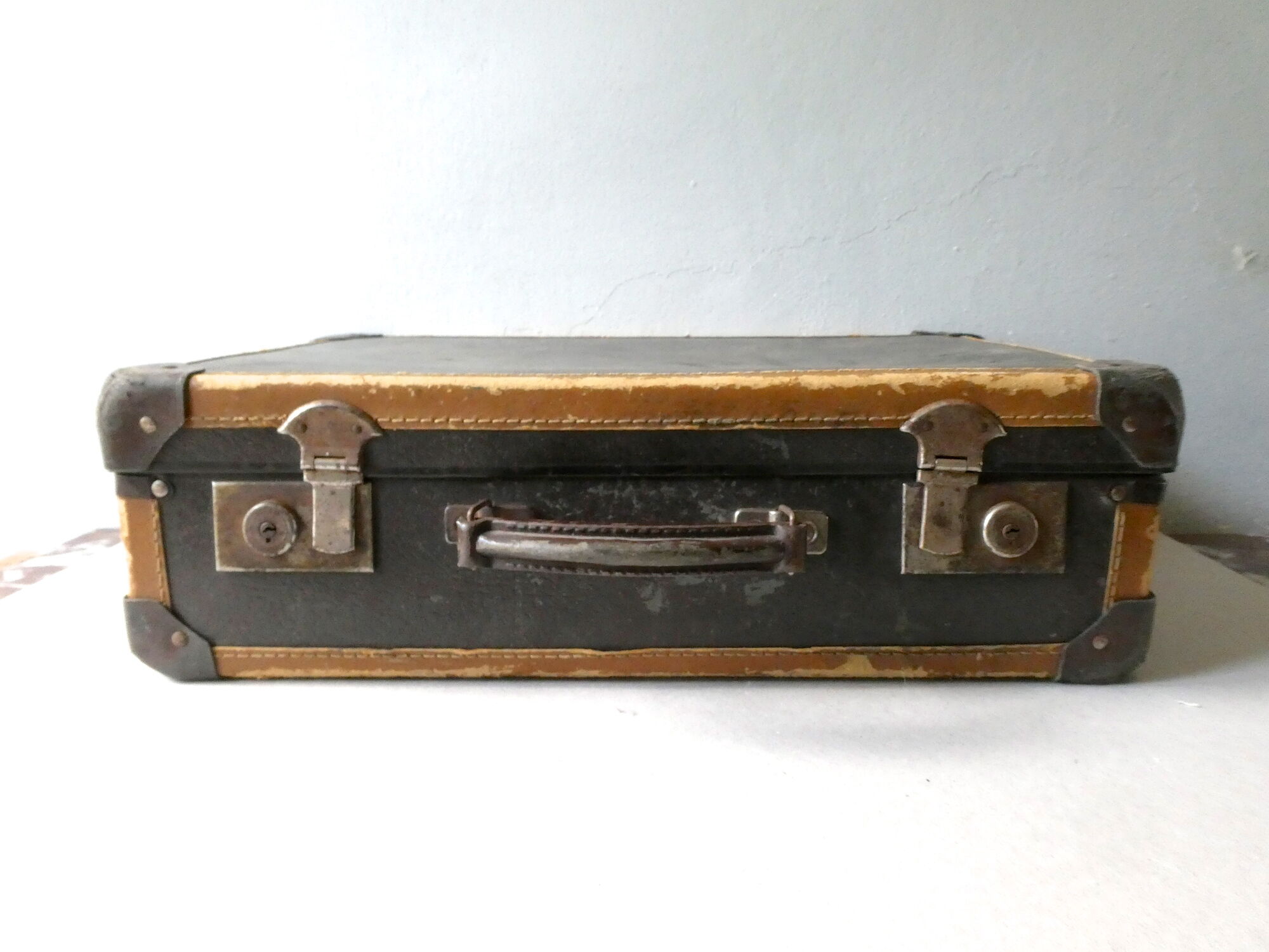 Metal and cardboard case imitating leather, 1950s